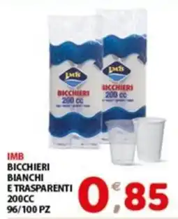 Mio Market IMB bicchieri bianchi e trasparenti offerta
