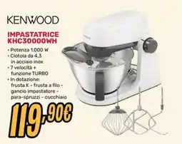 Fiducia & Convenienza Kenwood impastatrice KHC30000WH offerta