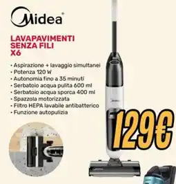 Fiducia & Convenienza Midea lavapavimenti senza fili X6 offerta