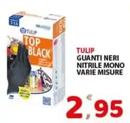 Premium Supermercati Tulip guanti neri nitrile mono offerta