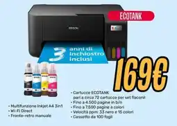 Fiducia & Convenienza Epson Multifunzione Inkjet A4 3in1 offerta