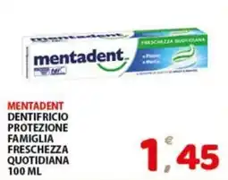 Premium Supermercati Mentadent dentifricio protezione famiglia freschezza quotidiana offerta