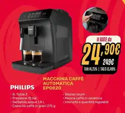Fiducia & Convenienza Philips macchina caffè automatica EP0820 offerta