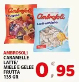 Premium Supermercati Ambrosoli caramelle latte/miele e gelee frutta offerta