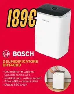 Fiducia & Convenienza Bosch deumidificatore dry4000 offerta