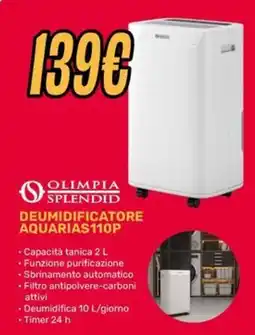 Fiducia & Convenienza Olimpia Splendid deumidificatore Aquarias110P offerta