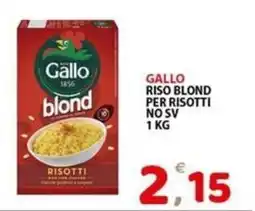 Il Centro Superstore Gallo riso blond per risotti offerta