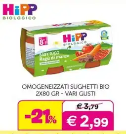 Universo Bimbo HiPP Biologico Baby Sugo Ragu di manzo offerta