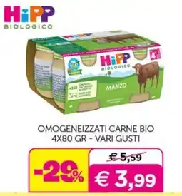 Universo Bimbo HiPP Biologico Omogeneizzati Carne Bio offerta