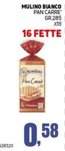 Migro Mulino Bianco Pan Carre' offerta