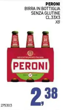 Migro Peroni birra in bottiglia senza glutine offerta