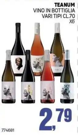 Migro Teanum vino in bottiglia offerta