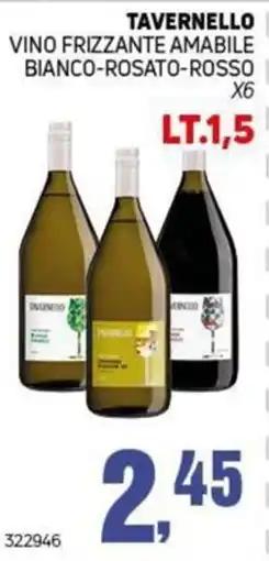 Migro Tavernello vino frizzante amabile bianco-rosato-rosso offerta