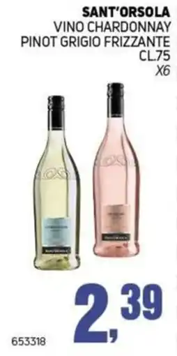 Migro Sant'Orsola Vino Chardonnay Pinot Grigio Frizzante offerta