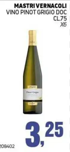 Migro Mastri Vernacoli Vino Pinot Grigio Doc offerta