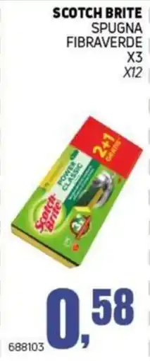 Migro Scotch Brite spugna fibra verde offerta