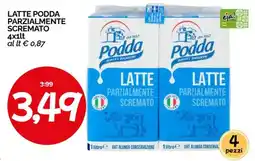 Hardis Latte parzialmente scremato Podda offerta