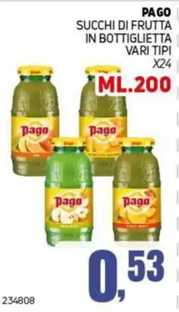 Migro Succhi di frutta Pago offerta