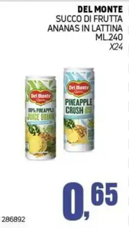 Migro Del Monte succo di frutta ananas offerta