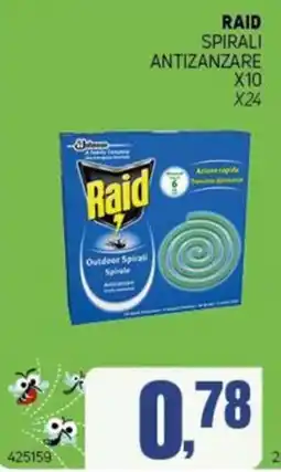 Migro Raid spirali antizanzare offerta