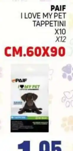 Migro Paif I love my pet tappetini offerta