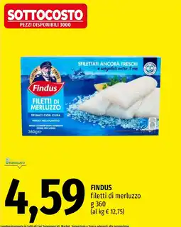 Emi Market Findus filetti di merluzzo offerta