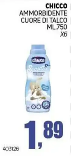 Migro Chicco ammorbidente cuore di talco offerta