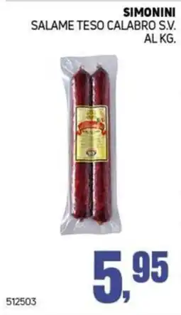 Migro Salame teso calabro s.v. Simonini offerta