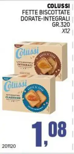Migro Colussi fette biscottate dorate-integrali offerta