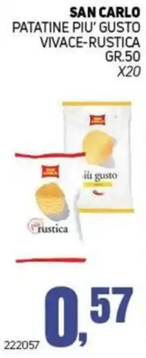 Migro San Carlo patatine piu' gusto vivace-rustica offerta