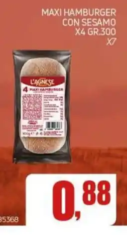 Migro Maxi hamburger con sesamo L'Agnes offerta