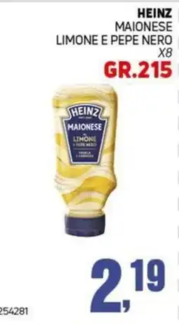 Migro Heinz maionese limone e pepe nero offerta