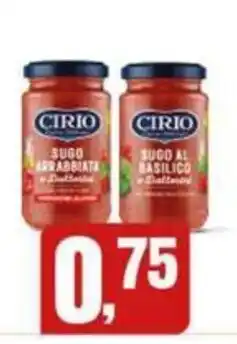 Migro Sugo arrabbiata e basilico Cirio offerta