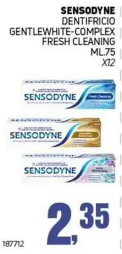 Migro Sensodyne dentifricio gentlewhite-complex fresh cleaning offerta