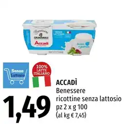 Emi Market Accadì Benessere ricottine senza lattosio offerta