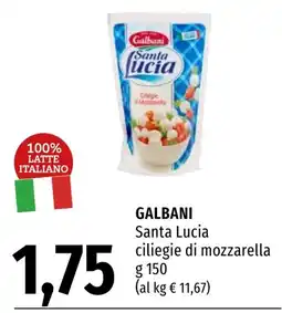 Emi Market Galbani Santa Lucia ciliegie di mozzarella offerta