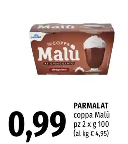 Emi Market Parmalat coppa Malù al cioccolato offerta