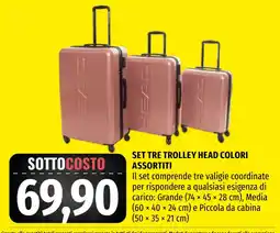 Emi Market Set tre trolley Head colori assortiti offerta
