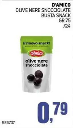 Migro D'Amico olive nere snocciolate offerta