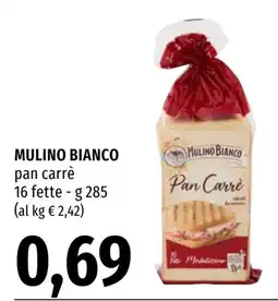 Emi Market Mulino Bianco pan carrè offerta