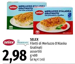 Emi Market Selex Filetti di Merluzzo D'Alaska Gratinati assortiti offerta