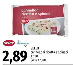 Emi Market SELEX cannelloni ricotta e spinaci offerta