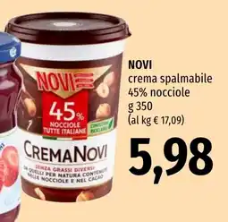 Emi Market Novi crema spalmabile 45% nocciole offerta