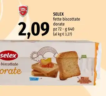 Emi Market Selex fette biscottate dorate offerta