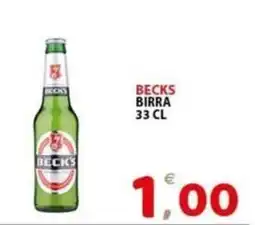 Il Centro Superstore Becks birra offerta