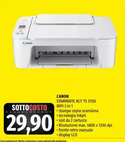 Emi Market Canon stampante M/F TS 3750i offerta