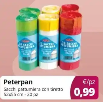 Peterpan Sacchi pattumiera con tiro