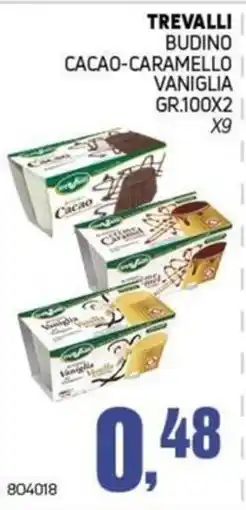 Migro Trevalli budino cacao-caramello vaniglia offerta