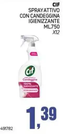 Migro Cif spray attivo con candeggina igienizzante offerta