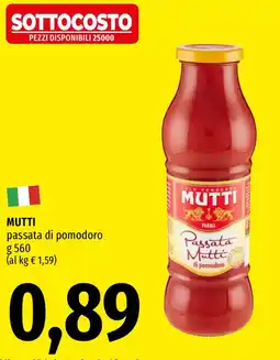 Emi Market Mutti passata di pomodoro offerta